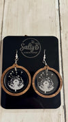 Dandelion Wish Earrings – Laser Engraved Acrylic with Wooden Frame