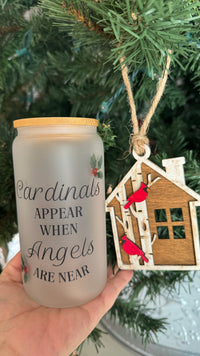 Cardinal Glass & Ornament Holiday Bundle