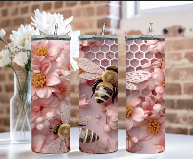 3D Bee - Pink