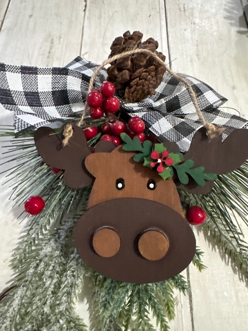 ✨ Wooden Layered Moose Ornament – Handcrafted Holiday Decor ✨ 2pc