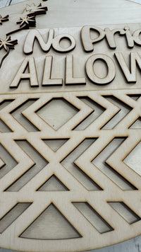 No Pricks Allowed – 3D Layered Wooden Door Hanger Blank