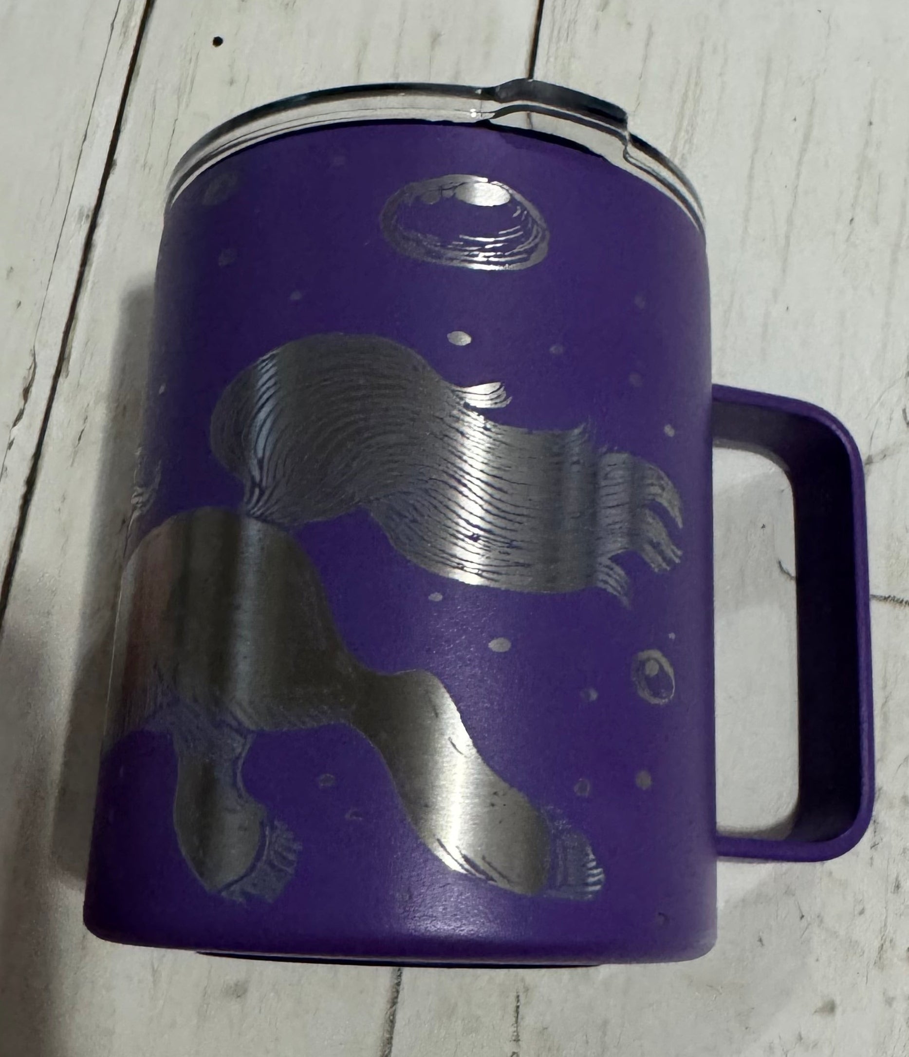 Cosmic Unicorn Laser Engraved 12oz Camp Mug