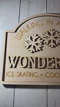 Walking in a Winter Wonderland Wooden Sign | Laser Blank Cutout