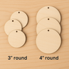 Round Wooden Ornament Blanks