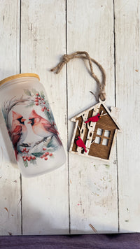 Cardinal Glass & Ornament Holiday Bundle