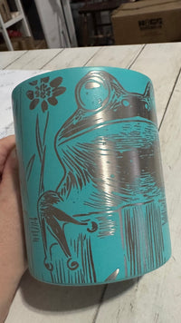 Peeking Frog Engraved 12oz Stainless Steel Cup