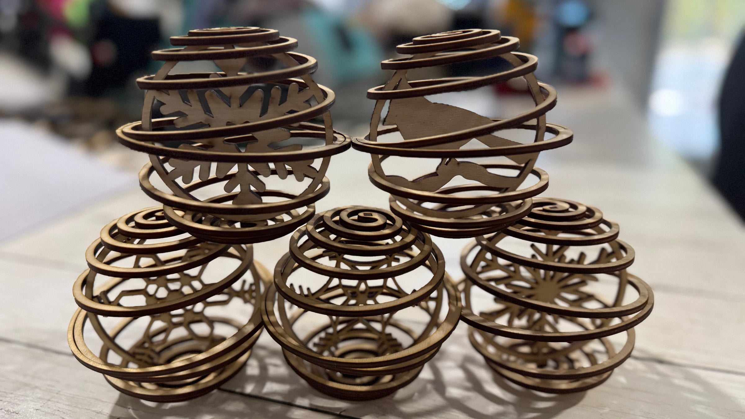 5-pack of 3D Ornament blanks