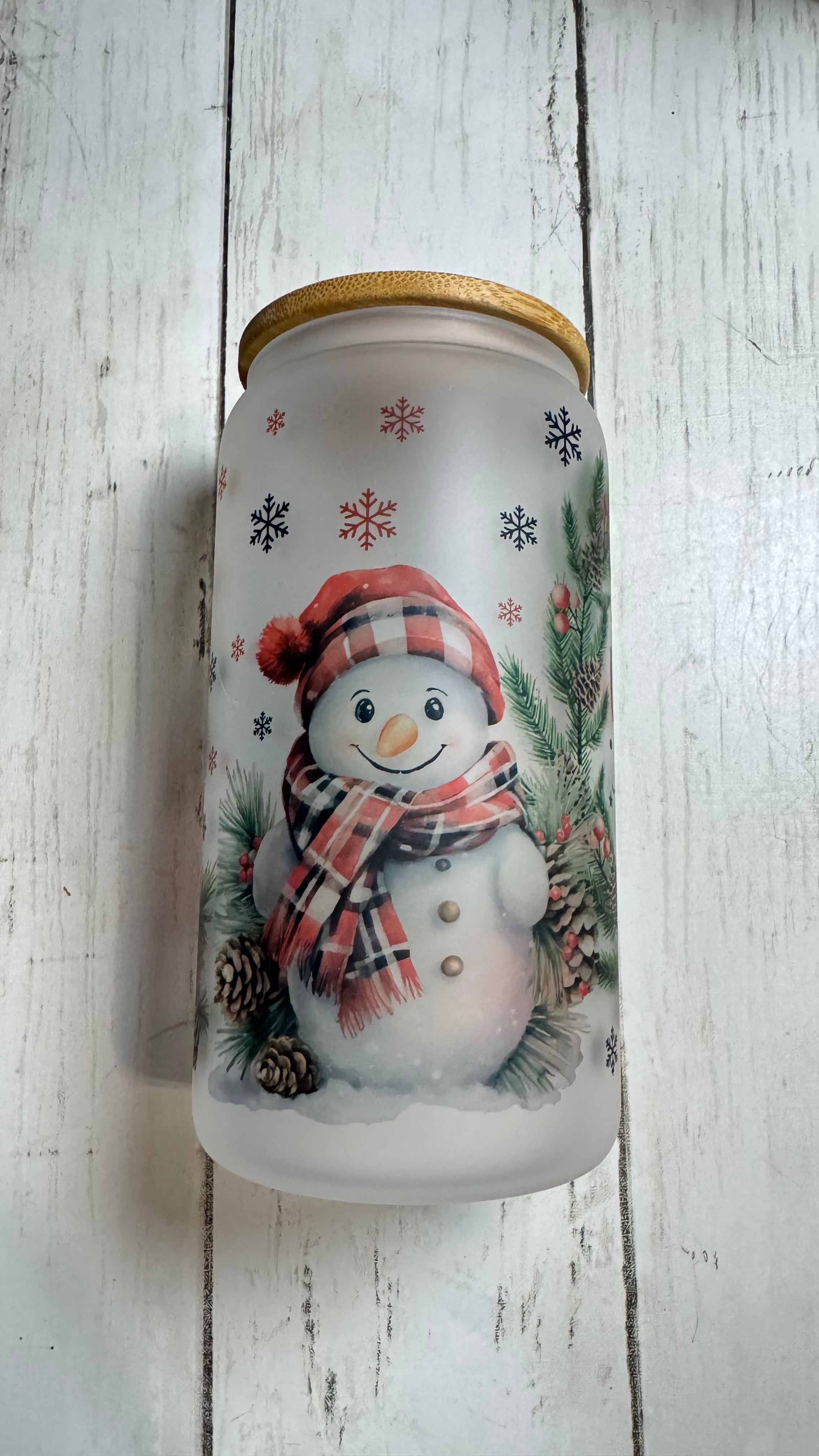 🎄 It’s the Most Wonderful Time of the Year – Frosted Holiday 16 oz Glass