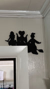 Witch Sisters Door Topper Silhouette – Halloween Over-the-Door Décor