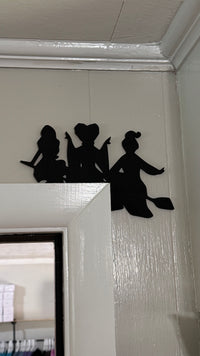 Witch Sisters Door Topper Silhouette – Halloween Over-the-Door Décor