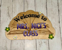 Classroom Door Hanger 3D Wood Sign