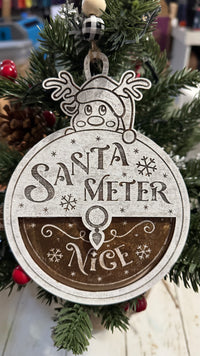 Santa Meter Ornament – Naughty or Nice Reversible Christmas Decoration