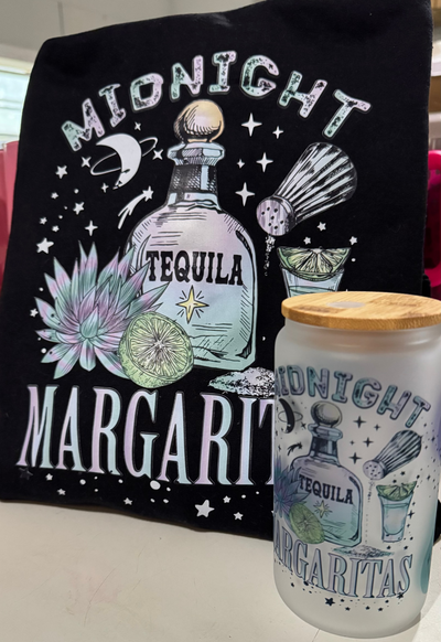 Midnight Margaritas Sweatshirt &  Cup Bundle – Tequila Lovers Gift Set
