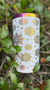 20oz Rainbow-Plated Snowflake Tumbler – Laser Engraved Stainless Steel