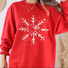 Retro Distressed Snowflake Sweatshirt – Cozy Christmas Crewneck for Winter Vibes