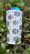 20oz Rainbow-Plated Snowflake Tumbler – Laser Engraved Stainless Steel