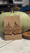 Ouija Board Planchette Earrings – Laser Engraved Wooden Spooky Jewelry, Gothic Witchy Accessories