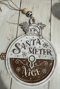 Santa Meter Ornament – Naughty or Nice Reversible Christmas Decoration