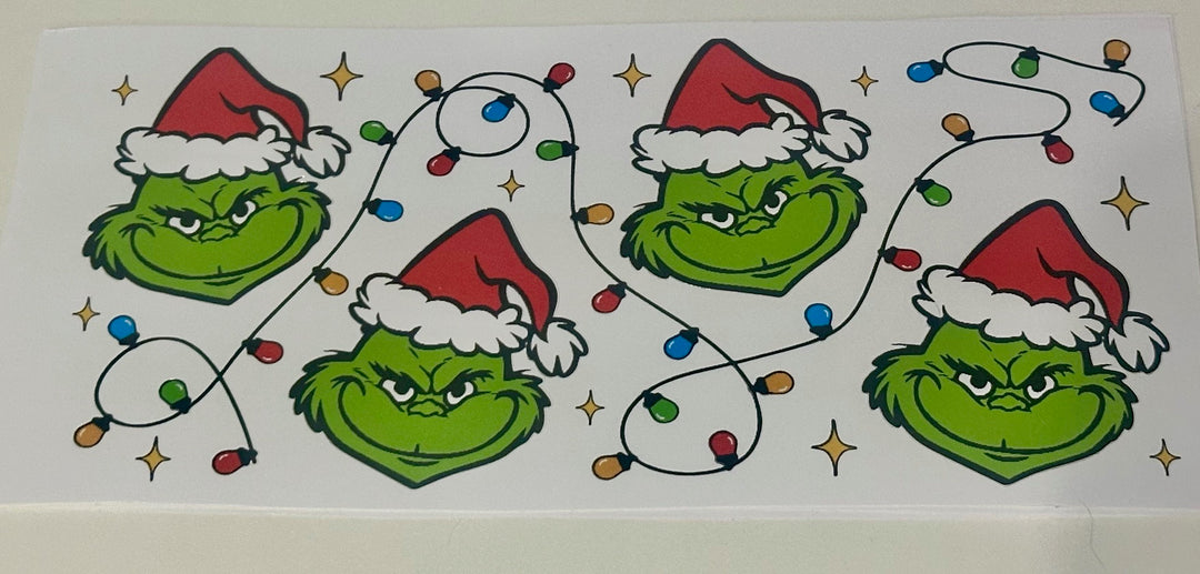 Grinch Xmas Lights Vinyl Wrap