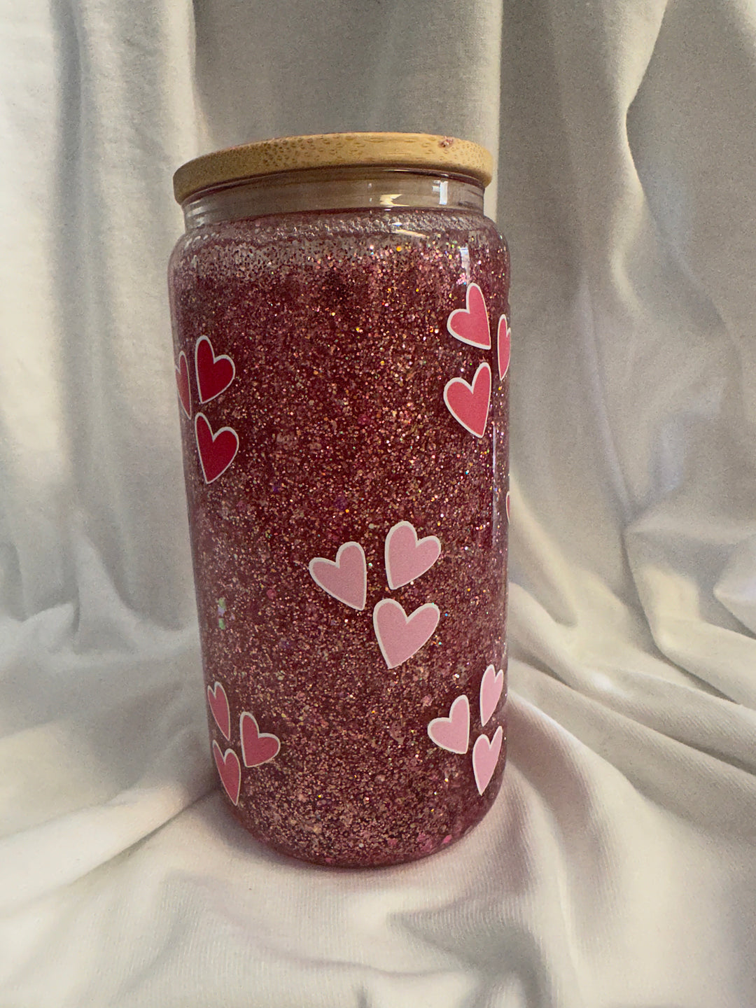 Smiley Valentine 16oz Glitter Globe