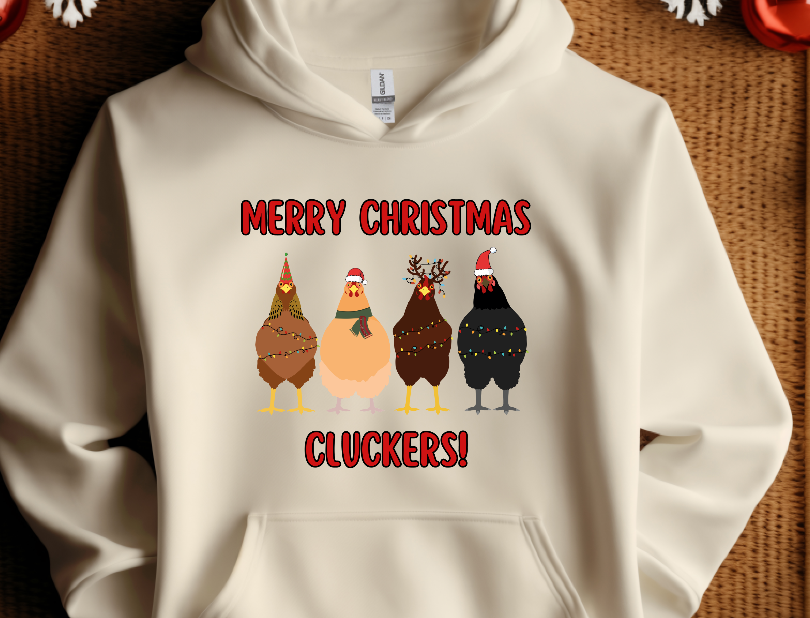 Merry Chirstmas, Cluckers Sweatshirt