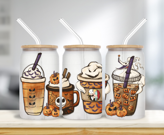 Pumpkin Jack Spice - 16oz Matte Glass Tumbler