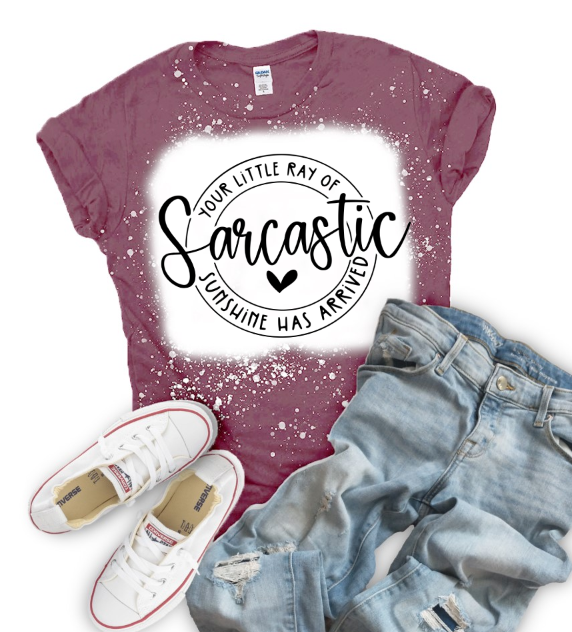Back view of the Sarcastic Ray of Sunshine t-shirt showcasing its comfortable fit and high-quality fabric.
