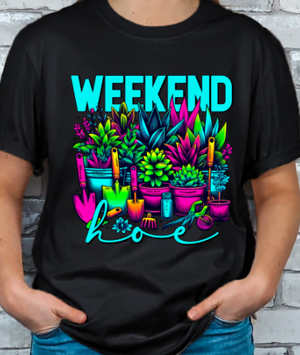 Weekend Hoe Gardening Graphic T-shirt