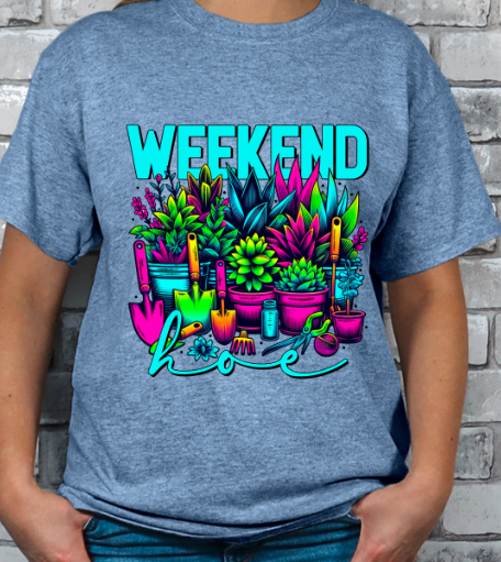 Weekend Hoe Gardening Graphic T-shirt