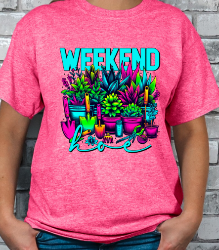 Weekend Hoe Gardening Graphic T-shirt