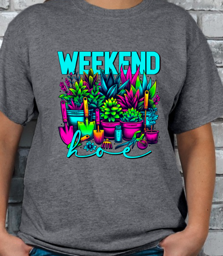 Weekend Hoe Gardening Graphic T-shirt