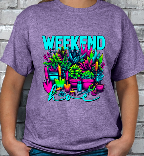 Weekend Hoe Gardening Graphic T-shirt