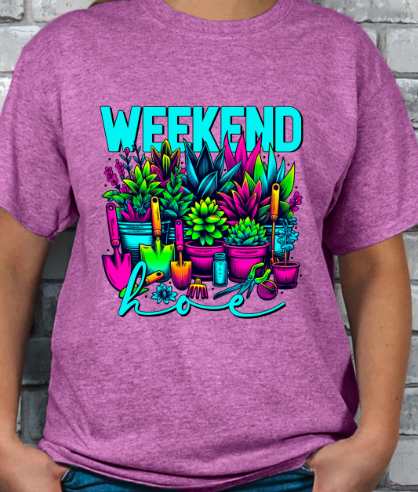 Weekend Hoe Gardening Graphic T-shirt