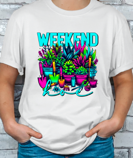 Weekend Hoe Gardening Graphic T-shirt