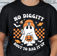 No Diggety, Bout to Bag it up Halloween Trick or Treat T-shirt