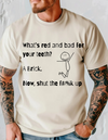 What's red and bad for your teeth Funny T-shirt