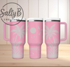 Tropical Island Flamingos Laser Engraved Tumbler