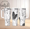 Feather Full Wrap Laser Engraved Tumbler