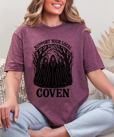 Support Your Local Coven Tee – Witchy Forest Edition