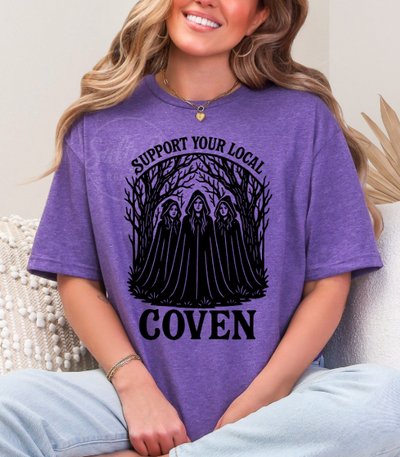 Support Your Local Coven Tee – Witchy Forest Edition