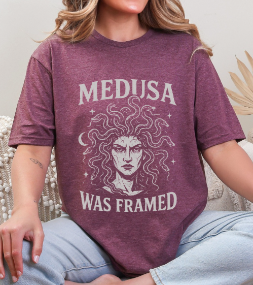 Medusa Was Framed T-Shirt – Feminist Greek Mythology Graphic Tee