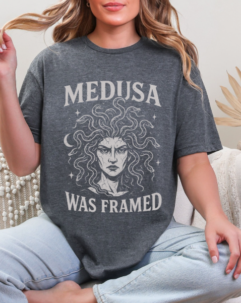 Medusa Was Framed T-Shirt – Feminist Greek Mythology Graphic Tee