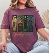Spooky Season Halloween T-Shirt – Vintage Ghost, Pumpkin, Cat & Haunted House Tee