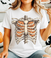 Pumpkin Rib Cage Halloween Unisex Softstyle T-Shirt – Spooky Skeleton Graphic Tee