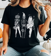 Vintage Halloween Trio Graphic Tee – Pumpkin, Skeleton & Ghost | Unisex Softstyle