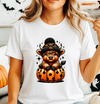 Highland Cow in Pumpkin Halloween Unisex Softstyle T-Shirt – Cute Fall Graphic Tee