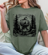Pumpkin Head Forest Scene Unisex Softstyle T-Shirt – Spooky Halloween Graphic Tee