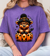 Highland Cow in Pumpkin Halloween Unisex Softstyle T-Shirt – Cute Fall Graphic Tee