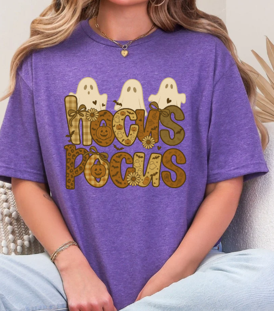 Rustic Hocus Pocus Ghosts Graphic Tee | Unisex Softstyle T-Shirt