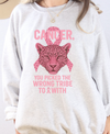 Wrong Tribe Pink Ribbon Leopard Sweatshirt | Breast Cancer Awareness Sweatshirt